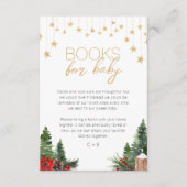 クラシッククリスマス白ベビーシャワー予約リクエスト エンクロージャーカード (正面)