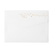 クラシッククリスマス白ベビーシャワー差出人住所 ラップアラウンドラベル (裏面)