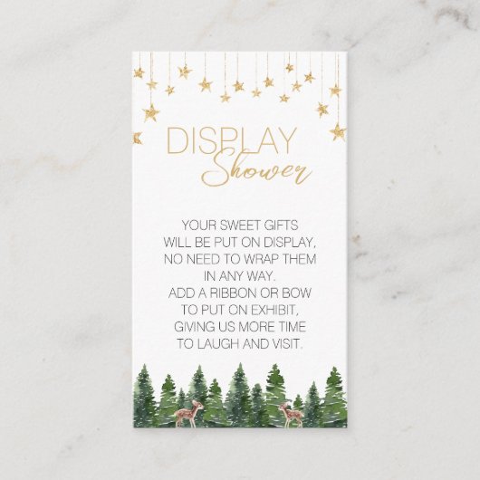 クラシッククリスマス白ベビーシャワー表示シャワー エンクロージャーカード (正面)