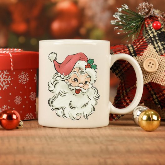 クラシッククリスマス笑いサンタ マグカップ