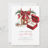 クラシッククリスマス結婚の 招待状 (正面)