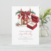 クラシッククリスマス結婚の 招待状 (スタンド正面)