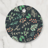 クラシッククリスマス花柄ギフトラベル フェイバータグ (裏面)