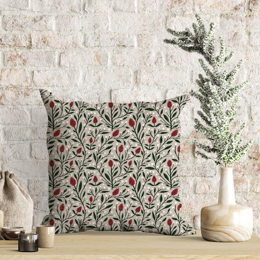 クラシッククリスマス花柄 クッション