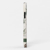 クラシッククリスマス赤と白ポインセチア綿 Case-Mate iPhoneケース (裏面/右)