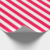 クラシッククリスマス赤白ストライプのテンプレート ラッピングペーパー (角)