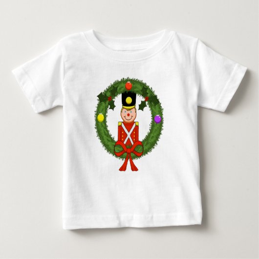 クラシッククリスマス軍人の幼児スウェットシャツ ベビーTシャツ (正面)