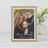 クラシッククリスマス郵便切手 5 写真入り シーズンカード (スタンド正面)