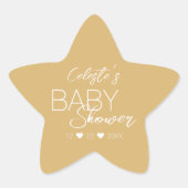 クラシッククリスマス金ゴールドベビーシャワー封筒用シール 星シール (正面)