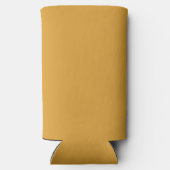 クラシッククリスマス金ゴールド秋冬の無地の色 スリム缶クーラー (裏面)