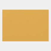 クラシッククリスマス金ゴールド秋冬の無地の色 ラッピングペーパーシート (正面)