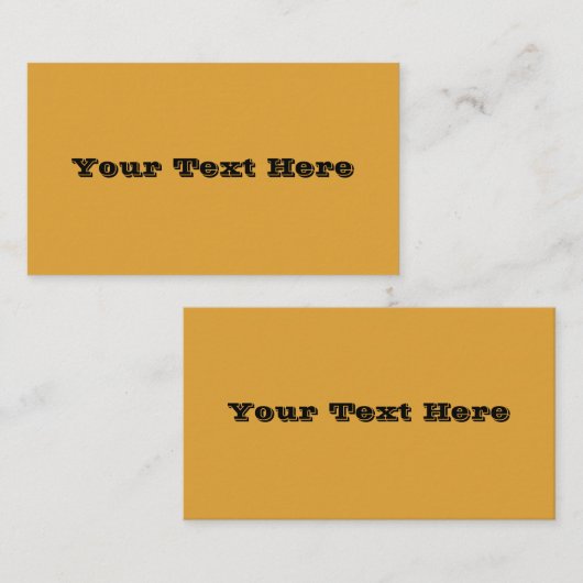 クラシッククリスマス金ゴールド秋冬の無地の色 名刺 (正面/裏面)