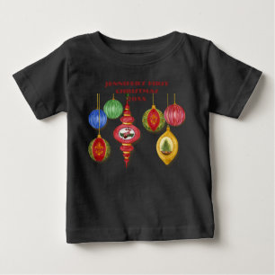 クラシッククリスマス飾りベビークリーパー ベビーTシャツ