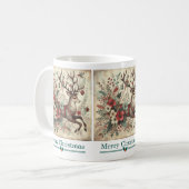 クラシッククリスマス鹿マグカップ コーヒーマグカップ (正面左)