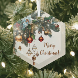 クラシッククリスマス ガラスオーナメント