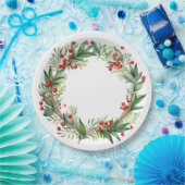 クラシッククリスマス ペーパープレート (パーティー)