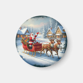クラシッククリスマス ラウンドオーナメント マグネット