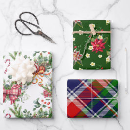 クラシッククリスマス ラッピングペーパーシート