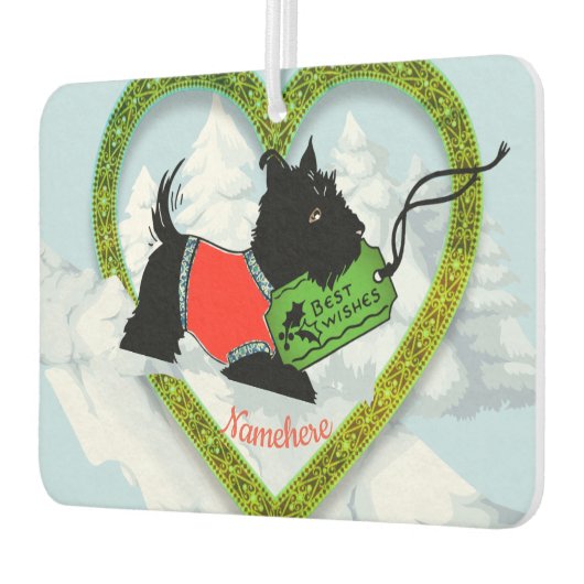 クラシッククリスマス、レトロスコッティドッグ、エアーフレッシュナー カーエアーフレッシュナー (左)