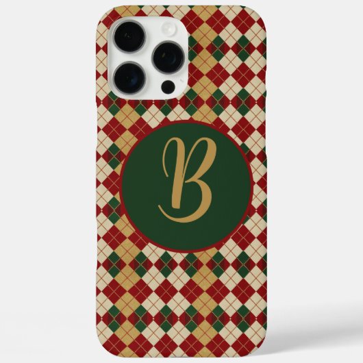 クラシッククリスマス/冬アーガイルパターン(の模様が)ある Case-Mate iPhoneケース (裏面)