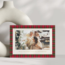 クラシッククリスマス 赤 緑 Plaid 横向き 写真