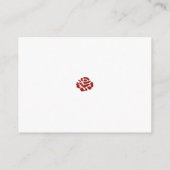 クラシッククリムゾンレッドローズレースウェディングレセプション エンクロージャーカード (裏面)