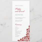 クラシッククリムゾンレッドローズ結婚レース プログラム (正面)