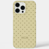 クラシッククリーミーベージュカスタムモノグラムドット Case-Mate iPhoneケース (裏面)