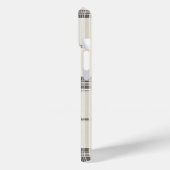 クラシッククリームグレー・チェック柄モノグラム入りスマホケース Case-Mate iPhoneケース (裏面 / 左)