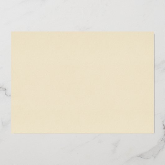 クラシッククリームズ結婚ゴールドフォイル招待状 箔招待状 (裏面)