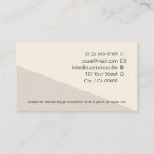 クラシッククリーン求職者ジョゼーカーCream Beige Tan 名刺 (裏面)