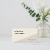 クラシッククリーン求職者ジョゼーカーCream Beige Tan 名刺 (スタンド正面)