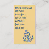 クラシッククルーズ船旅行 名刺 (裏面)