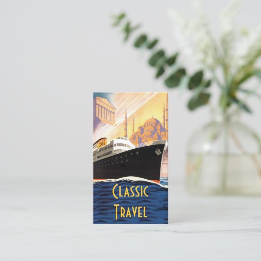 クラシッククルーズ船旅行 名刺 (スタンド正面)