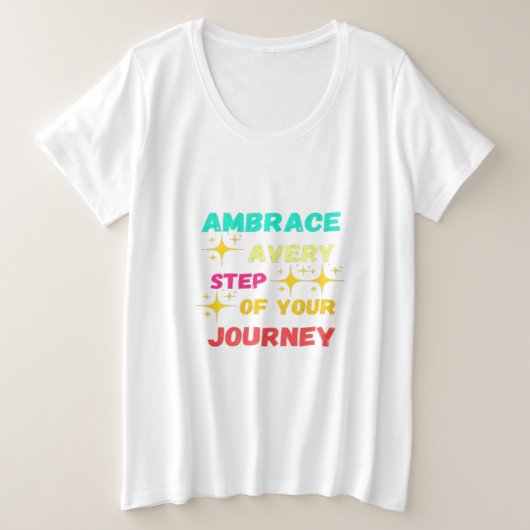 クラシッククルーネックTシャツは時代を超越したワードロ プラスサイズTシャツ (デザイン正面)