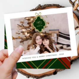 クラシッククレスト クリスマスレッド プライド フォト シーズンカード