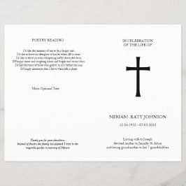 クラシッククロスエレガント折り畳みメモリアルチラシ チラシ