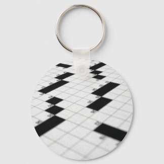 クラシッククロスワードパズルグリッドのキーチェーン キーホルダー