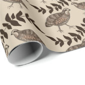 クラシッククワイルオンベージュ ラッピングペーパー (ロールコーナー)