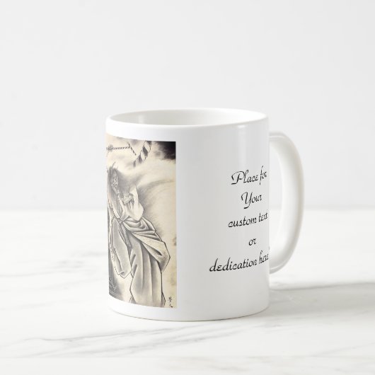 クラシッククールヴィンテージ墨入れ コーヒーマグカップ (正面右)