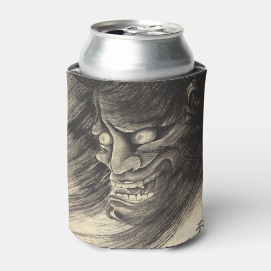 クラシッククールヴィンテージ日本墨墨タトゥー鬼 缶クーラー (缶正面)
