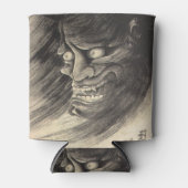 クラシッククールヴィンテージ日本墨墨タトゥー鬼 缶クーラー (正面)