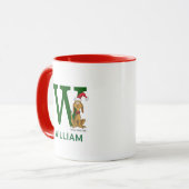 クラシックグインチ最大 |名前とモノグラムW マグカップ (正面左)