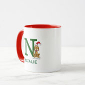クラシックグインチ最大 |名前&モノグラムN マグカップ (正面左)