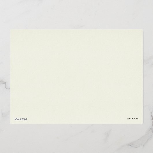 クラシックグインチ |クリスマスツリーの休日の写真 箔シーズンカード (裏面)