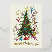 クラシックグインチ |クリスマスツリー 箔シーズンカード (正面)
