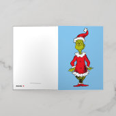 クラシックグインチ |サンタクロース 箔グリーティングカード (外側レイダウン)