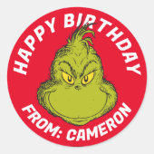 クラシックグインチ |ハッピーバースデー ラウンドシール (正面)