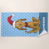 クラシックグインチ |マックス – Santa Hat ビーチタオル (正面)