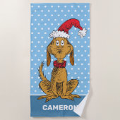 クラシックグインチ |マックス – Santa Hat ビーチタオル (正面)